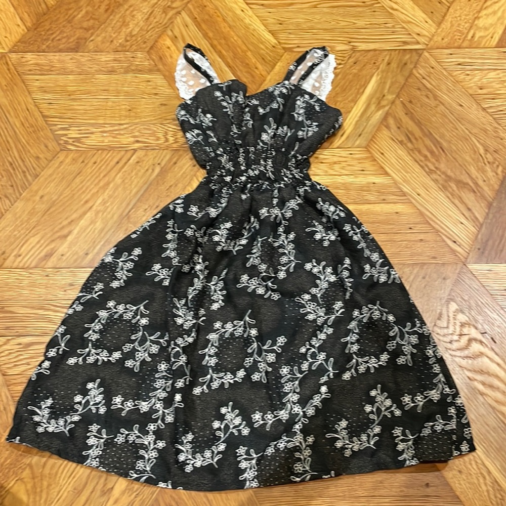 Y2K Floral with lace shoulder detail Dress